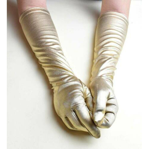 Gants de princesse en satin LeJulyeekay pour filles, pour fêtes, mariages, cérémonies, concours de beauté, respirants, polyester/coton/métallique, toutes saisons - Product Image 3