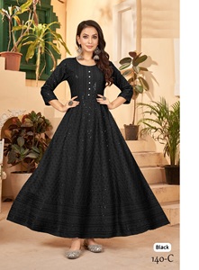 Alta calidad y hermoso vestido Anarkali hecho de tela Premium Cómodo y elegante Accesible a un precio razonable - Product Image 6
