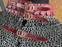 Cotte de mailles médiévale collier Aventail en acier doux plat riveté avec rondelle anneaux cou Gorget chaîne à la main armure historique