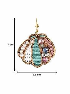 Hand Embroidered Cotton Round Shape Textile Jewelry <b>Earrings</b> with Botanical Flower Rose Petal Designs-Collectible - Product Image 5