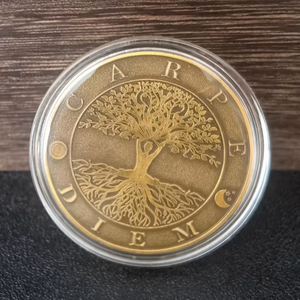 Memento Mori Carpe <span class=keywords><strong>Diem</strong></span> Coin Pièce de défi de jeton de rappel stoïque - Product Image 5