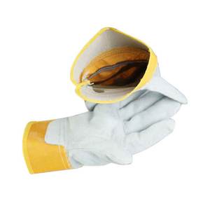 Guantes de trabajo de cuero de vaca de alta resistencia para hombres Guantes de seguridad de construcción industrial con función antideslizante Guantes de cuero - Product Image 6