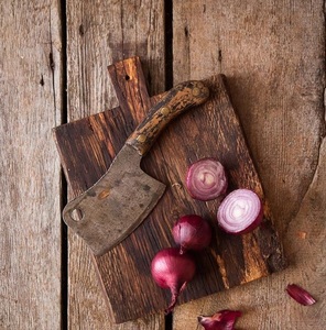 Tabla de cortar de color claro de madera pura Tabla de cortar de forma cuadrada con mango de diseñador a precio de venta - Product Image 5