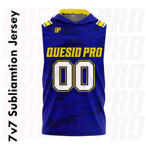 ชุดกีฬาขายดี เสื้อฮู้ดแบบรัดรูป ชุดฟุตบอลธง 7v7 แบบสั่งทำพิเศษ เสื้อเจอร์ซีย์และกางเกงขาสั้นแบบกลับด้านได้ ชุดยูนิฟอร์ม 7v7 แบบปรับแต่งได้ - Product Image 4