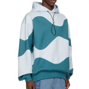Sweat à capuche à fermeture éclair en molleton lourd 100% polyester pour hommes Logo personnalisé sérigraphie anti-boulochage coupe ample hiver OEM Service avant - Product Image 6