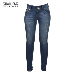 Nouveau design tendance, meilleure qualité, vente en gros à prix abordable, séchage rapide, OEM, jean en denim élégant pour femme, coupe skinny slim, vêtement durable - Product Image 5