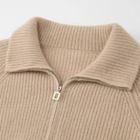 Pull long en cachemire 100% de haute qualité, tricoté à la machine, décontracté, respirant, pour femme, col rabattu, chaud, pour l'hiver