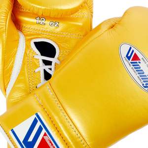 High Quality Pure Leather 12oz MS Training <b>Gloves</b> Gold <b>Lace</b> Made in Pakistan for Martial Arts and Boxing - Product Image 5