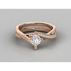 Anillo Solitario de Oro de 18K para Mujer con Diamante Cultivado en Laboratorio - Product Image 1