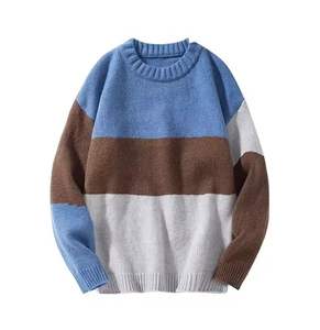 2025 usine directe en vrac blanc chandails hommes sweat uni 3D bouffée impression Logo personnalisé tricot surdimensionné hommes sweat - Product Image 6