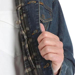 Chaqueta vaquera de moda de gran tamaño para hombre, precio al por mayor, personalizada, servicio OEM, chaqueta informal para hombre - Product Image 6