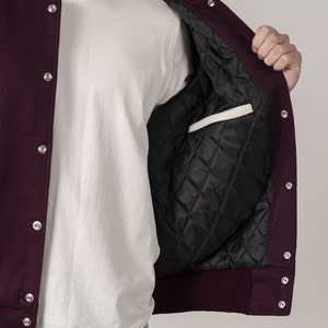 Veste universitaire ample pour homme, best-seller, haute qualité, broderie personnalisée, cuir véritable, imperméable, col montant - Product Image 6