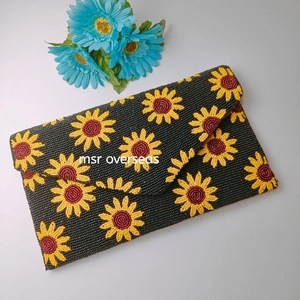 Bolsos de mano hechos a mano para mujer, bolsos de mano, fiestas, bodas, banquetes, cuentas bordadas, lentejuelas brillantes, algodón y poliéster - Product Image 3