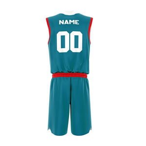Último diseño sublimado de impresión al por mayor camiseta de baloncesto personalizado adulto Reversible de talla grande transpirable de secado rápido - Product Image 6