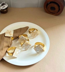 <b>Square</b> Shape Napkin Ring & Tissue Paper Towel Dispenser Dining <b>Table</b> Decor Accessory for <b>Kitchen</b> Restaurant Hotel or Office - Product Image 1