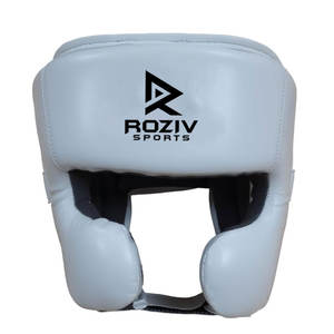 Protection intégrale du visage en cuir PU pour boxe, réglable, avec visière transparente, unisexe adulte, personnalisable, prix de gros bas, haute qualité - Product Image 2