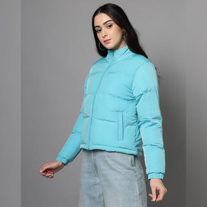 New Wholesale Women Puffer Jackets Water Resistant Puffer <b>Coat</b> <b>Long</b> Sleeve Solid Color Puffer Jackets For Women - Product Image 2