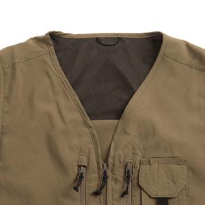 Custom Mens <b>Plus</b> <b>Size</b> <b>Waistcoats</b> Zippered Chest Pockets Adjustable Hem 3D Front Pockets Casual Winter Vests with Woven Label - Product Image 5