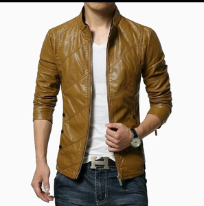 Veste en cuir de mouton style rue personnalisé pour hommes avec col montant meilleur prix pour la saison d'hiver fabriqué au Pakistan - Product Image 1