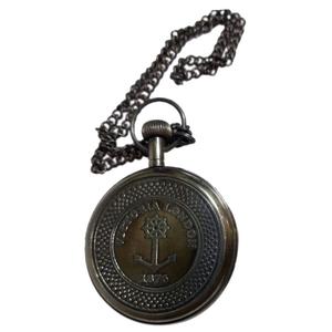 High Quality Pocket Watch Vintage Table <b>Clock</b> Office Decor <b>Navy</b> Antique Brass Style Fully Handcraft Design Top Standard Product - Product Image 2