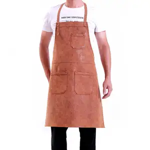 Best selling Factory supply Flame Resistant Leather Safety Welding Tool Pocket working leather apron