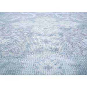 Tapis en laine noué à la main Erbe Blue 9x12 rectangulaire à motif médaillon puzzle pour la maison, le salon, le couloir, l'entrée, l'utilisation en voiture - Modèle LNLP-06 - Product Image 3