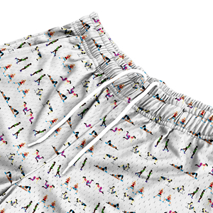 กางเกงขาสั้นตาข่ายบาสเก็ตบอลผู้ชายแนวสตรีทสูงผ้าโพลีเอสเตอร์พิมพ์ลายด้วยการระเหิดคุณภาพสูงแห้งเร็วทรงหลวม - Product Image 2