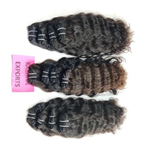 Raw máquina doble trama onda profunda 100% sin procesar al por mayor paquete indio procesamiento ninguno tejido cutícula alineada cabello humano - Product Image 6