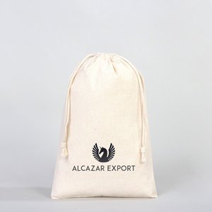 <b>Large</b> Size 8 W X 12 H Inch Cotton Canvas <b>Drawstring</b> Pouch <b>bag</b> For Gifting Purpose Packaging bento handbag cabinet polish <b>bags</b> - Product Image 5