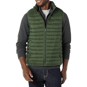 Gilet matelassé en nylon Vêtements d'hiver pour hommes Gilet matelassé personnalisé de qualité luxueuse - Product Image 1