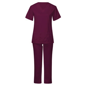 New Stitched Unisex Scrub Set Custom Logo/Colors Breathable Stretch Worsted <b>Fabric</b> Nurse Surgical Uniforms High Quality - Product Image 3
