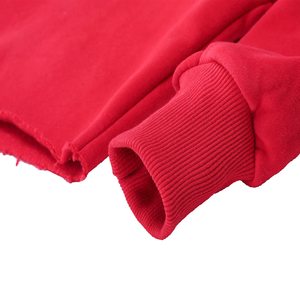 Sweat à capuche court de luxe uni en coton pull-over décontracté Streetwear personnalisé sweat-shirt à capuche épais pour femme - Product Image 4