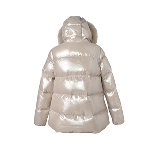 Chaqueta Acolchada con Logotipo Personalizado de Alta Calidad al por Mayor para Mujer, Talla Grande, Nailon y Piel, Transpirable, Impermeable, Chaqueta de Invierno para Exteriores - Product Image 3