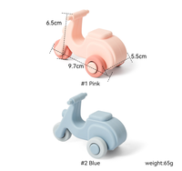 Juguete Educativo Multifuncional para Bebés Recién Nacidos, Mordedor de Silicona con Forma de Coche y Avión, Cepillo de Dientes para Bebés, Carrito de Empuje