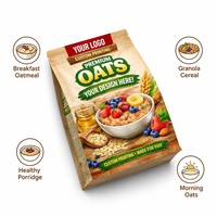 Sachet Doypack Personnalisé en BOPP Qualité Alimentaire avec Fermeture Zip Refermable pour Avoine et Céréales de Petit-Déjeuner