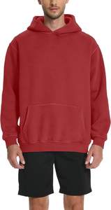 Sweat à capuche d'hiver pour homme, coupe classique, léger, best-seller, 100% coton, polaire, grammage lourd, impression numérique, uni, teint, avec poche - Product Image 6