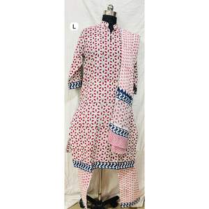 Conjunto de Traje de Algodón Cosido para Mujer con Dupatta, Ropa Tradicional Elegante - Product Image 1