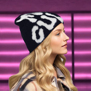 Gorros de Punto Unisex Personalizados con Bordado de Logotipo, Transpirables, Impermeables, Estilo Urbano, Casuales, Cálidos y Cómodos para Uso Diario - Product Image 4