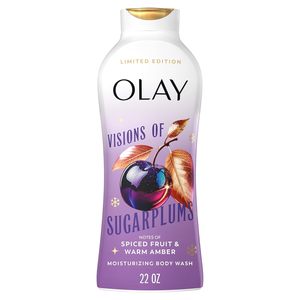 Gel Douche Olay Édition Spéciale Fêtes Hydratant et Nourrissant aux Extraits Végétaux Vitamine B3 Prune et Ambre 22 fl oz - Product Image 1