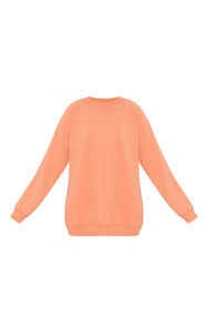 Sudadera coreana larga de algodón liso para mujer, sudadera informal con hombros caídos, diseño de cuello redondo, sudadera personalizable - Product Image 6