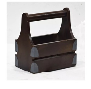 Vintage Finished New Design Wooden Cutlery <b>Holder</b> Kitchen Storage <b>Utensils</b> Organizer <b>with</b> Spoons Forks - Product Image 5