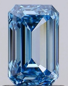 1,5 CTS Emerald Cut Fancy Vivid Blue Lab Grown Diamond VVS Clarity Excelente corte para anillo de diamante y joyería personalizada - Product Image 4
