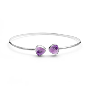 กำไลข้อมืออเมทิสต์อเมทิสต์ขนาด8มม. ปรับได้สร้อยข้อมือแฟชั่นพร้อมเครื่องประดับเงินสเตอร์ลิงและทองเวอร์มิล - Product Image 3