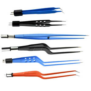 Juego de 12 Pinzas Bipolares de Acero Inoxidable Reutilizables con Irrigación de Bayoneta, Antiadherentes, Fuente de Alimentación Manual, Certificación CE, Quirúrgicas - Product Image 5