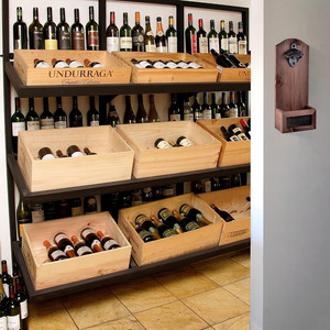 Abrebotellas de madera con tapa Colector Catcher Abridor de botellas de cerveza montado en la pared de madera vintage Regalo ideal para hombres POR AYAANS - Product Image 5