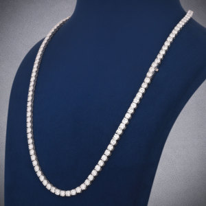 5MM VVS Moissanite collar de diamantes joyería 925 Plata VVS Cadena de tenis de alta calidad para hombres y mujeres al por mayor - Product Image 6