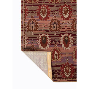 พรมขนสัตว์ทอมือ Mythos สีเบจและสีน้ำตาล รุ่น Tac-7082(Md) ลายเรขาคณิต สำหรับบ้าน ห้องนั่งเล่น ทางเดิน รูปทรงสี่เหลี่ยมผืนผ้า พรมจาอิปุร์ สหรัฐอเมริกา - Product Image 5