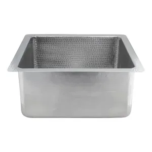 Lavabo de cobre con acabado plateado de forma redonda pulido antiguo hecho a mano para lavabo de baño en hoteles y villas Material de Metal duradero - Product Image 5