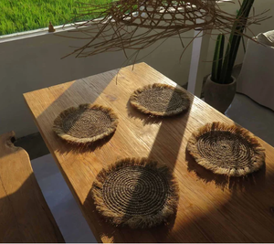 Hot Product Raffia Round <b>Placemat</b> With Fringes - Product Image 4