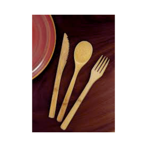 Juego de cucharas de madera para servicio de alimentos OEM/ODM con tenedor y cuchillo, embalaje personalizado a buen precio del fabricante de Vietnam - Product Image 1